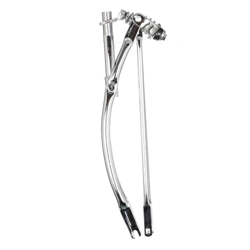 Tracer Bikes | Tracer FK-SP26161102 26" Lowrider Classic Spring Fork, Chrome/Black, 25.4mm Steerer, Regular Bend | Chico USA, Inc.