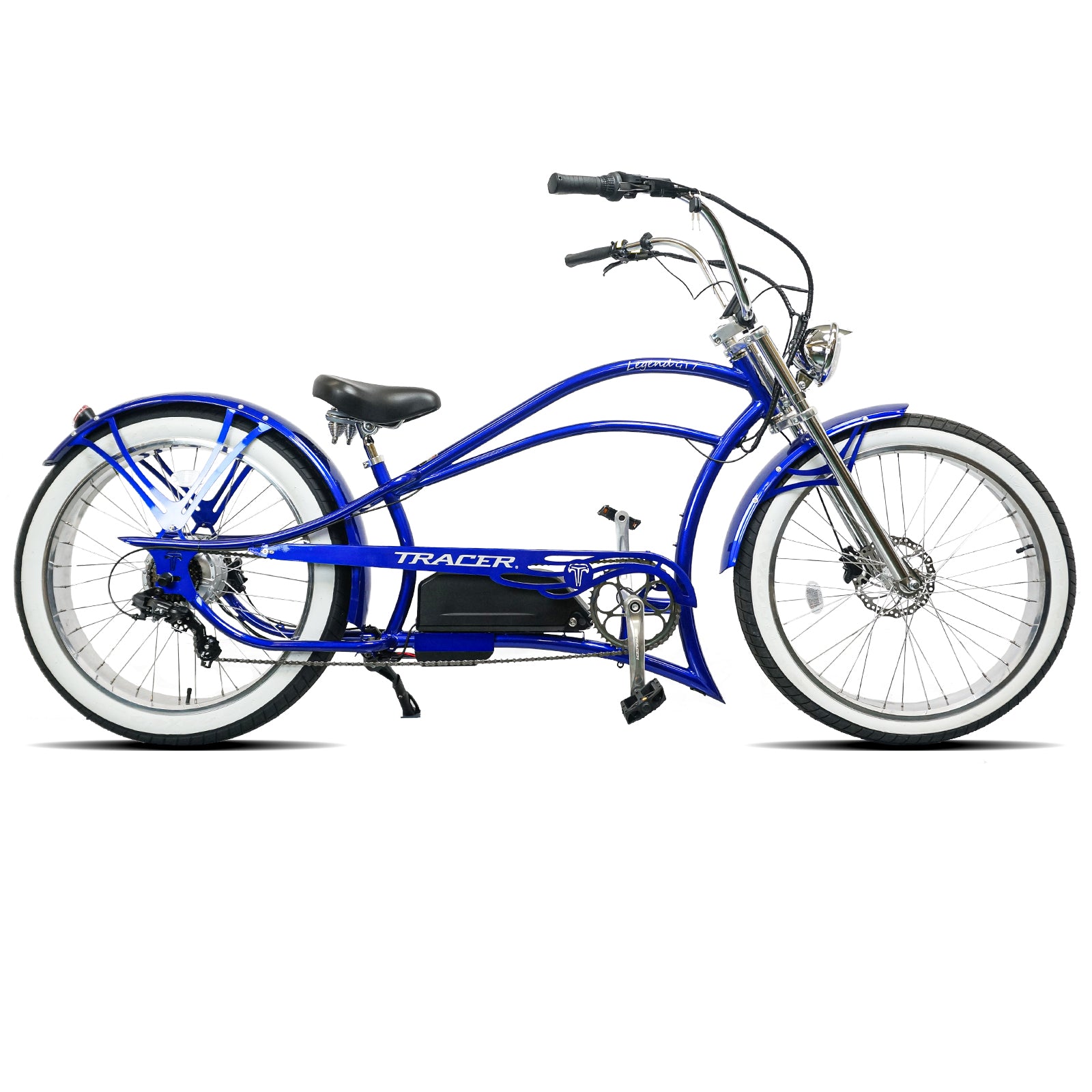 Tracer Bikes | Legend GT7 1000W Electric Cruiser Bike – 1000W Motor, Fat Tires, 80 Miles Range, Chopper Style | Chico USA, Inc.