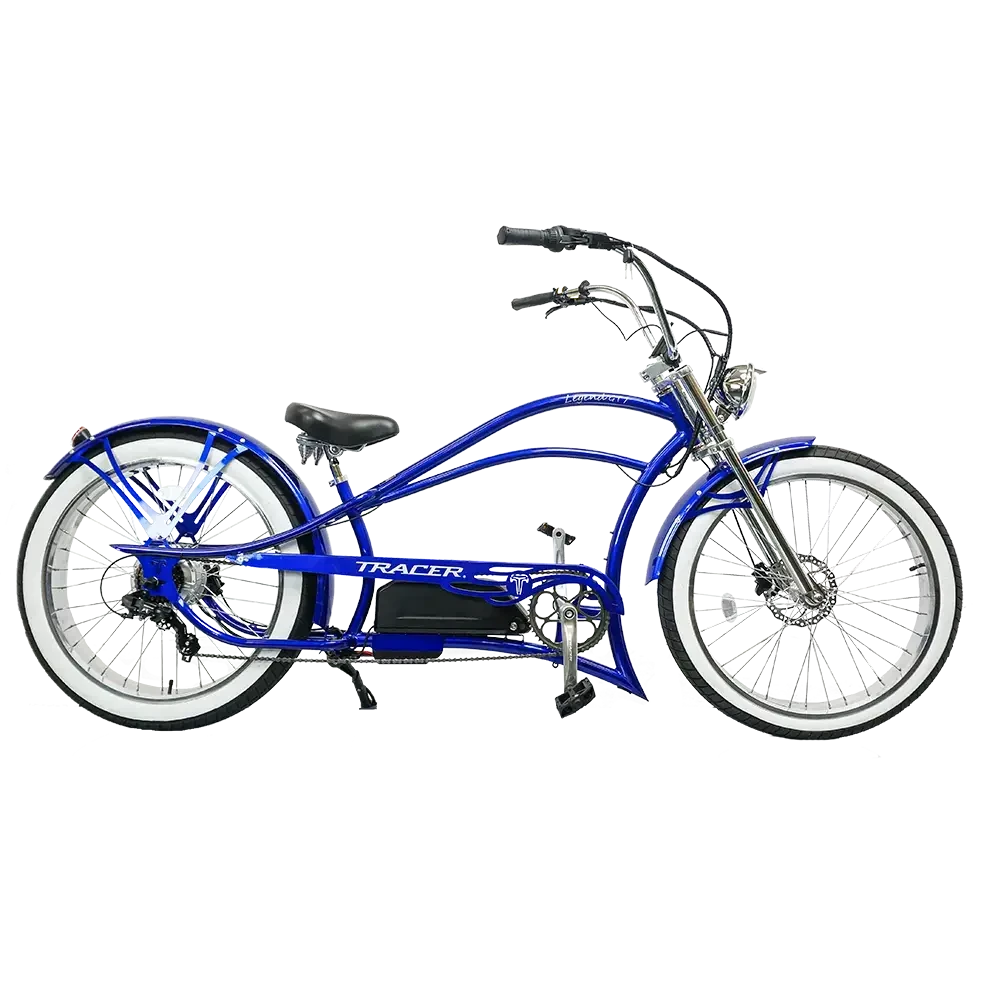 Tracer Bikes | Legend GT7 1000W Electric Cruiser Bike – 1000W Motor, Fat Tires, 80 Miles Range, Chopper Style | Chico USA, Inc.