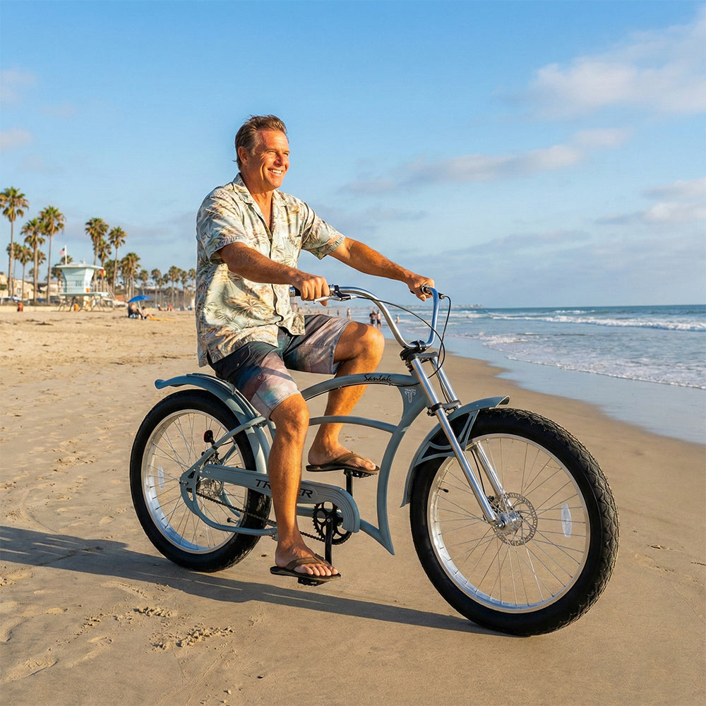 Tracer Santak GT 26" Chopper Stretch Cruiser Fat Tire Bike, Single Speed - Chico USA, Inc.