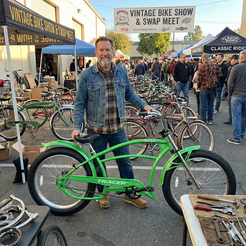Tracer Santak GT 26" Chopper Stretch Cruiser Fat Tire Bike, Single Speed - Chico USA, Inc.