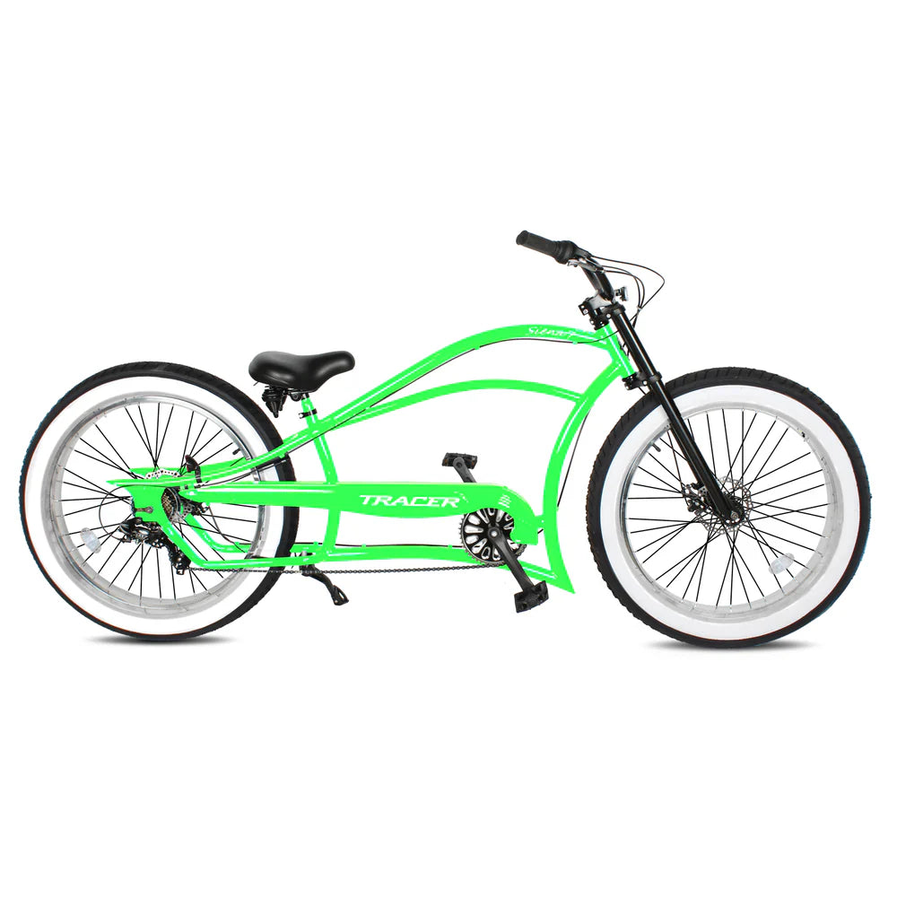 Tracer Bikes | Tracer Siena 26" Chopper Stretch Cruiser Bike, 1-Speed/7-Speed, Various Colors | Chico USA, Inc.