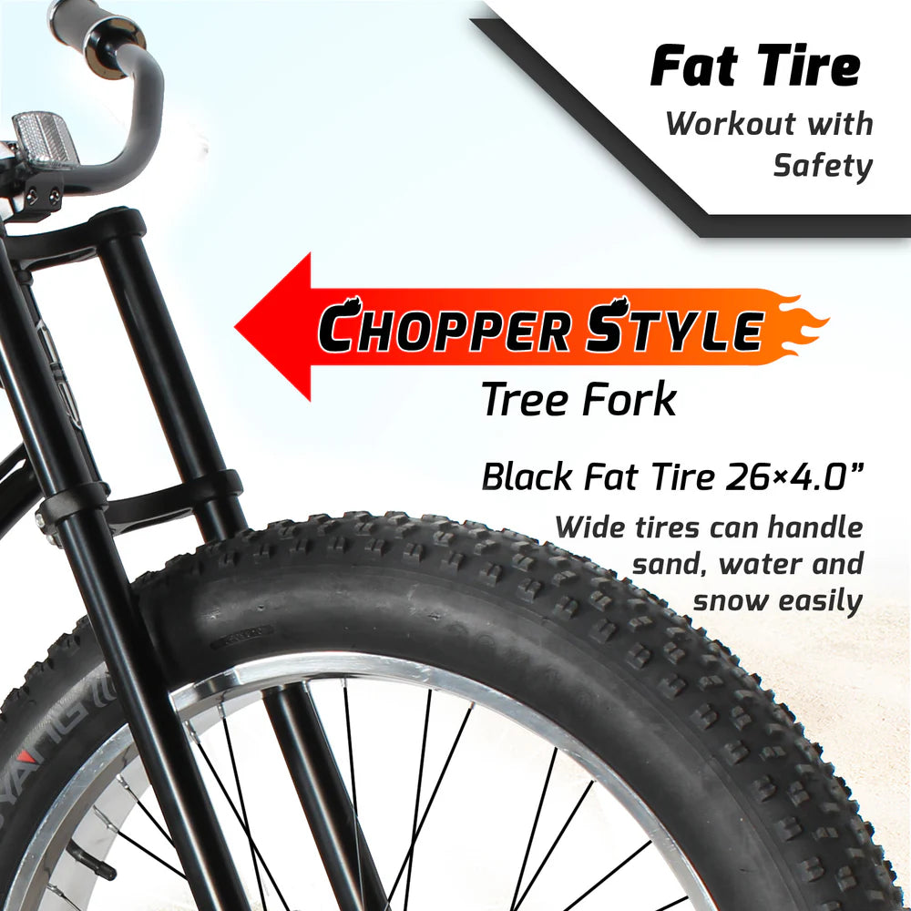 Tracer Bikes | Tracer Siena 26" Chopper Stretch Cruiser Bike, 1-Speed/7-Speed, Various Colors | Chico USA, Inc.