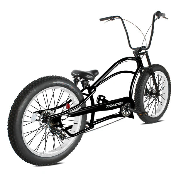 Tracer Bikes | Tracer Siena GT 26'' Chopper Stretch Cruiser Fat Tire Bike with Hi-Rise Handlebars, 1 Speed/7 Speed, Multiple Colors | Chico USA, Inc.