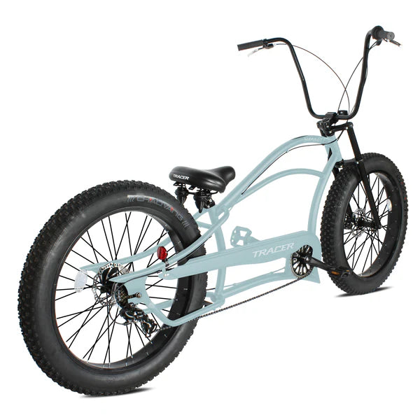 Tracer Bikes | Tracer Siena GT 26'' Chopper Stretch Cruiser Fat Tire Bike with Hi-Rise Handlebars, 1 Speed/7 Speed, Multiple Colors | Chico USA, Inc.
