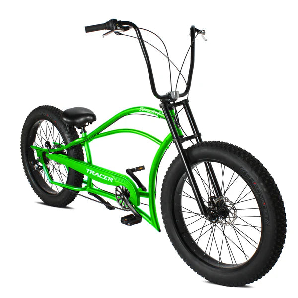 Tracer Bikes | Tracer Siena GT 26'' Chopper Stretch Cruiser Fat Tire Bike with Hi-Rise Handlebars, 1 Speed/7 Speed, Multiple Colors | Chico USA, Inc.