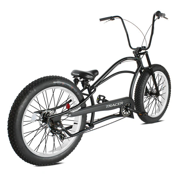 Tracer Siena GT 26'' Chopper Stretch Cruiser Fat Tire Bike with Hi-Rise Handlebars, 1 Speed/7 Speed, Multiple Colors - Chico USA, Inc.