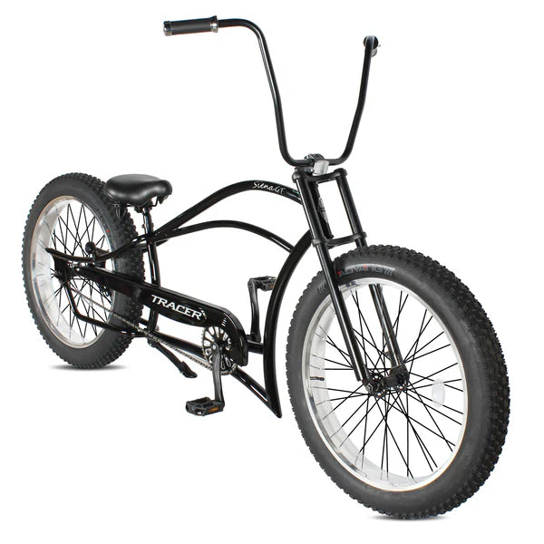 Tracer Siena GT 26'' Chopper Stretch Cruiser Fat Tire Bike with Hi-Rise Handlebars, 1 Speed/7 Speed, Multiple Colors - Chico USA, Inc.
