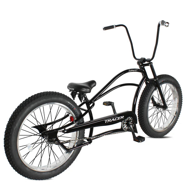 Tracer Siena GT 26'' Chopper Stretch Cruiser Fat Tire Bike with Hi-Rise Handlebars, 1 Speed/7 Speed, Multiple Colors - Chico USA, Inc.