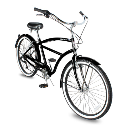 Tracer TAHA 26" Men's Beach Cruiser with Shimano 7-Speed, V-Brake, Alloy Rims - Chico USA, Inc.