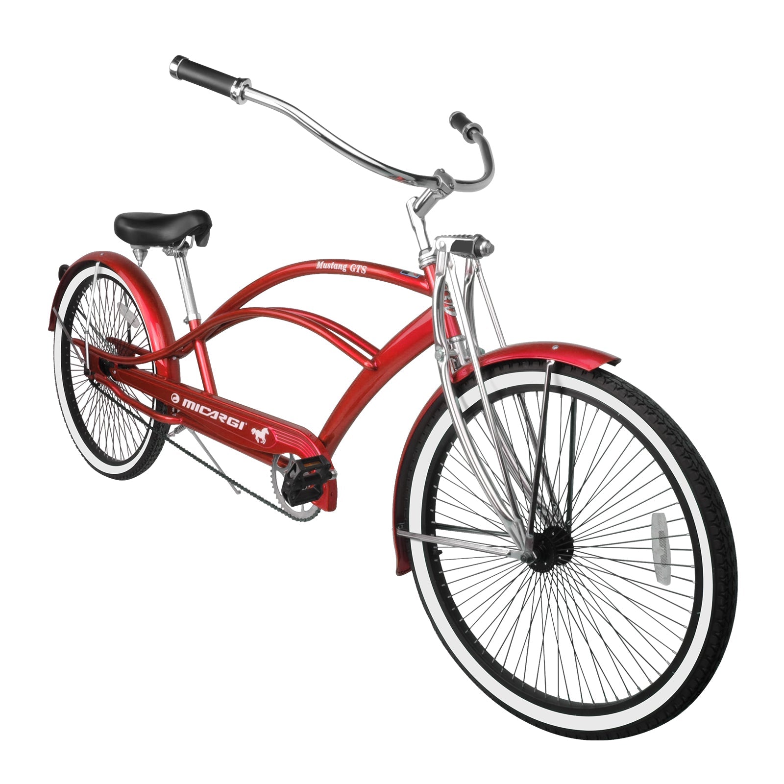 Tracer Bikes | Micargi Mustang GTS Cruiser Bike in Matte Black with Shimano Nexus 3-Speed |  Chico USA, Inc. 