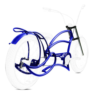 Tracer Bikes | Tracer FM-Leopard GT 26" Stretch Beach Cruiser Steel Frame with Triple Tree Fork and Guard, Accepts 26"x3.0, 4.0 Fat Tires |  Chico USA, Inc. 