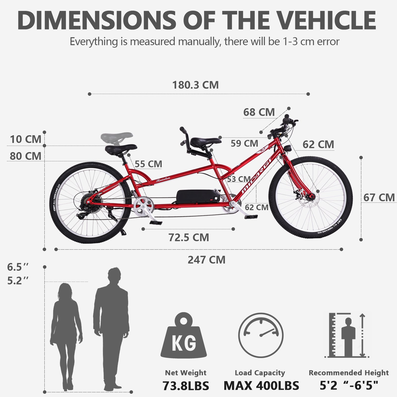 Micargi Raiatea 500W Tandem Electric Bicycle - Chico USA, Inc.