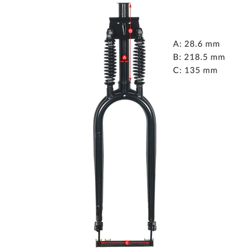 Tracer Bikes | Tracer FK-DS26218135D8 26" Dual Spring Classic Fork for Disc Brake, 1-1/8" Steerer |  Chico USA, Inc. 