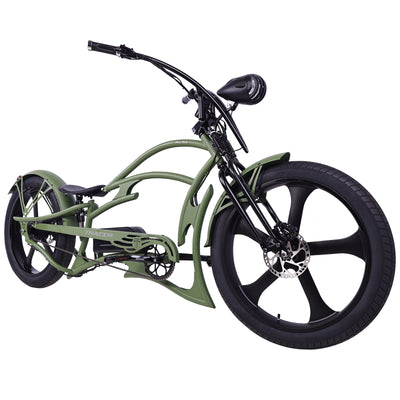 fat tire lowrider bicycle Tracer Bikes Raptor Pro DS 800WRaptor Pro GTS 800W Stretch E-Bike Matte Black