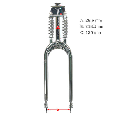 Tracer Bikes | Tracer FK-DS26218135D8 26" Dual Spring Classic Fork for Disc Brake, 1-1/8" Steerer |  Chico USA, Inc. 