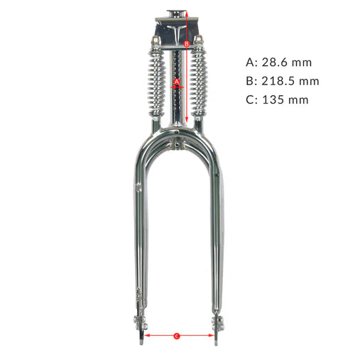 Tracer Bikes | Tracer FK-DS26218135D8 26" Dual Spring Classic Fork for Disc Brake, 1-1/8" Steerer |  Chico USA, Inc. 