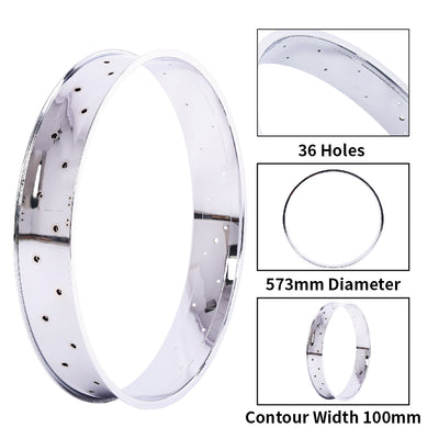 Chico RM-TR95G2636-CP 26"*3" 26"x4"x13Gx36H Mirror Chrome Fat Rims - Chico USA, Inc.