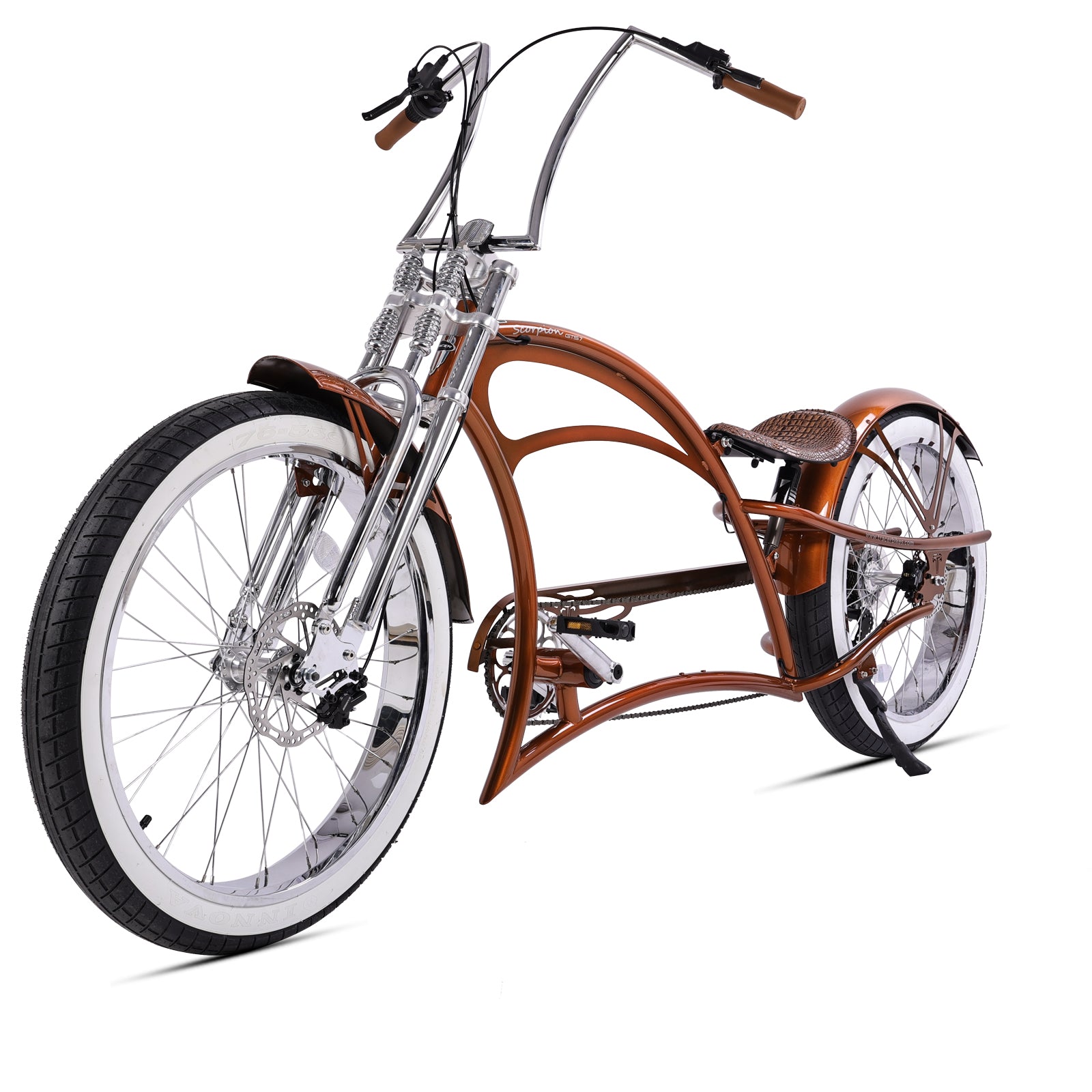 Scorpion GTS 7Speed Stretch Chopper Cruiser Bike - Chico USA, Inc.