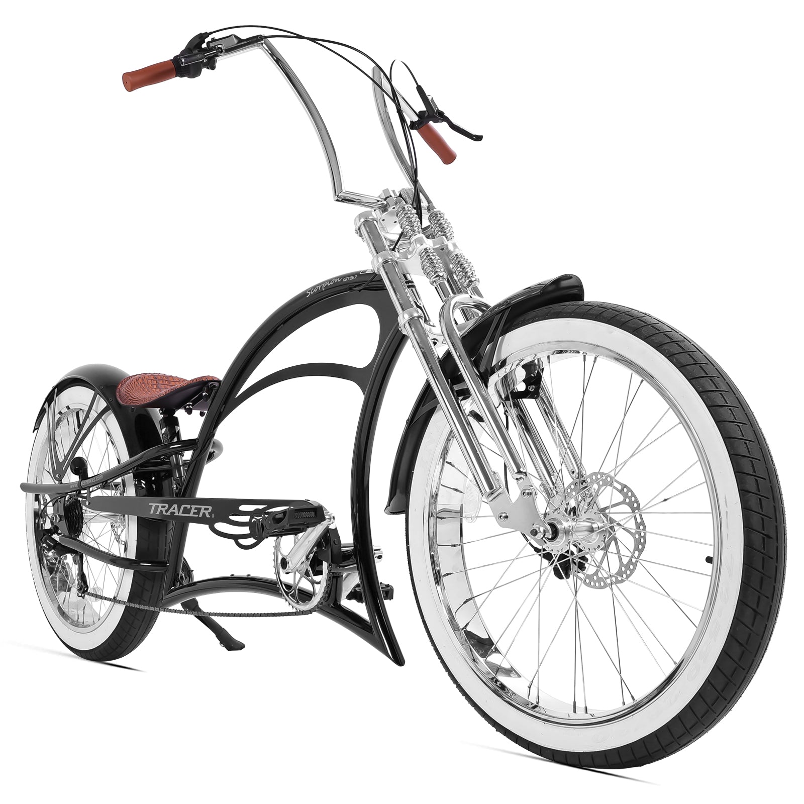 Scorpion GTS 7Speed Stretch Chopper Cruiser Bike - Chico USA, Inc.
