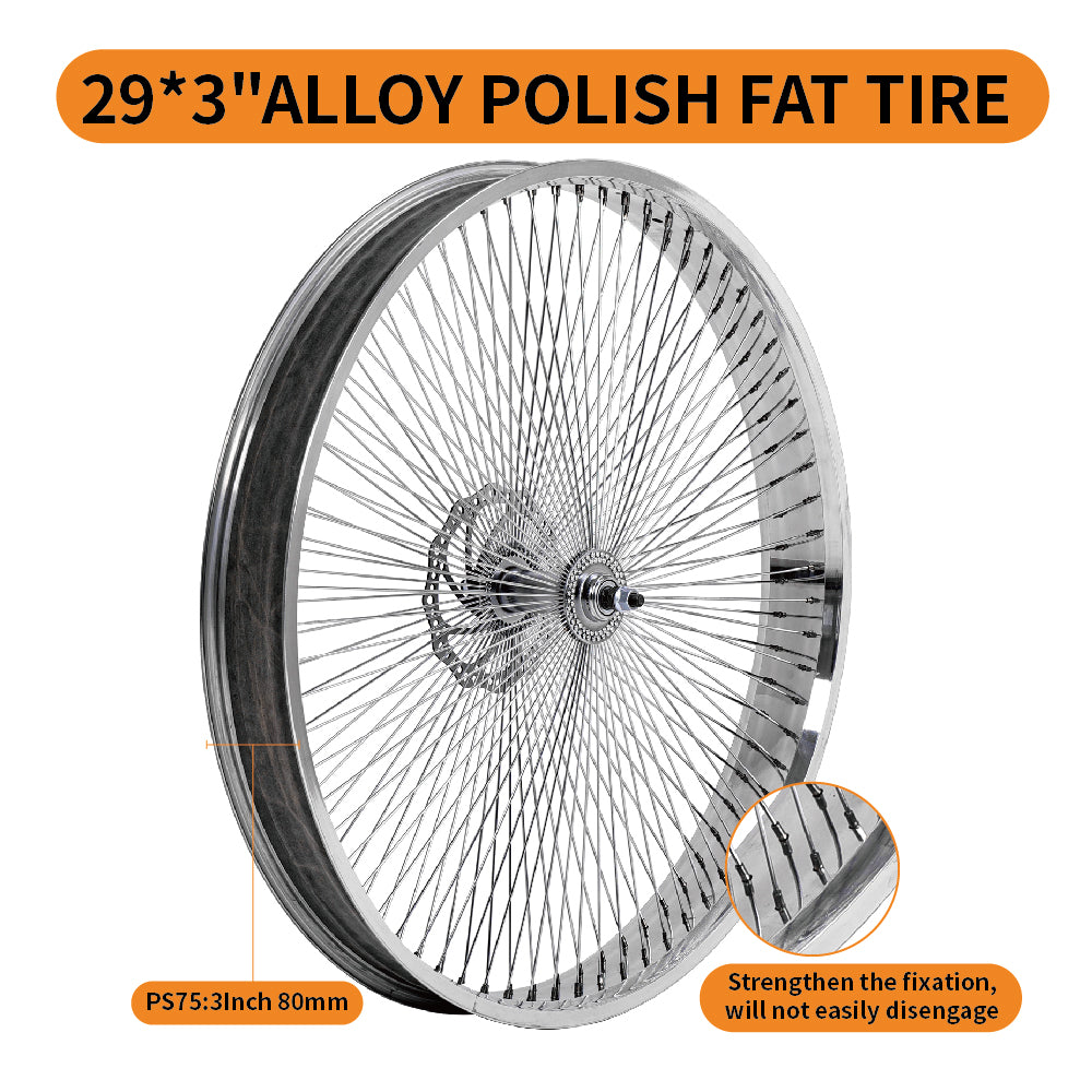 Chico WH-TR7529140D-F/R-PL Fat Rims Wheel Set for 29"*3" with 7-speed Disc Brake - Chico USA, Inc.