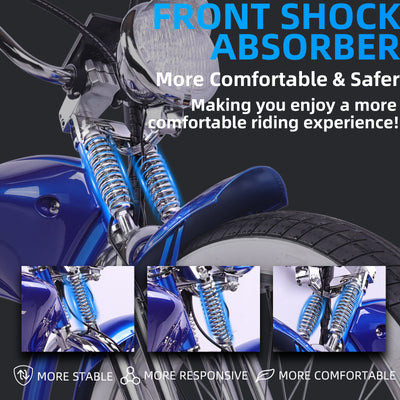 Tracer Twenty5 DS 500W Chopper Cruiser E-Bike - Chico USA, Inc.
