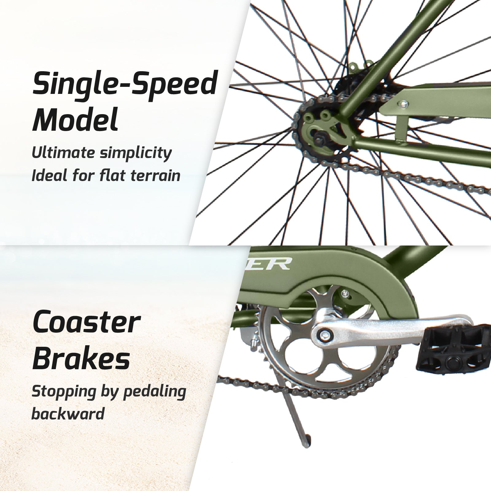 Tracer Avalon GT 29" Beach Cruiser Bike - 7-Speed & Single Speed - Chico USA, Inc.