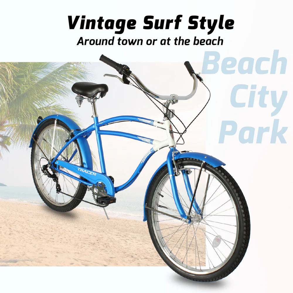 Tracer Bikes | Tracer Napa Cruiser Bike 7-Speed with Comfort Saddle and Steel Fenders |  Chico USA, Inc. 