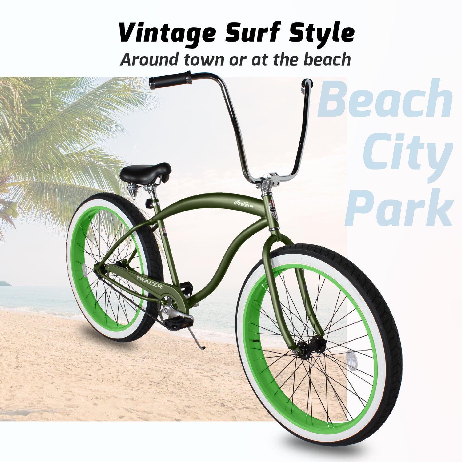 Tracer Avalon GT 29" Beach Cruiser Bike - 7-Speed & Single Speed - Chico USA, Inc.