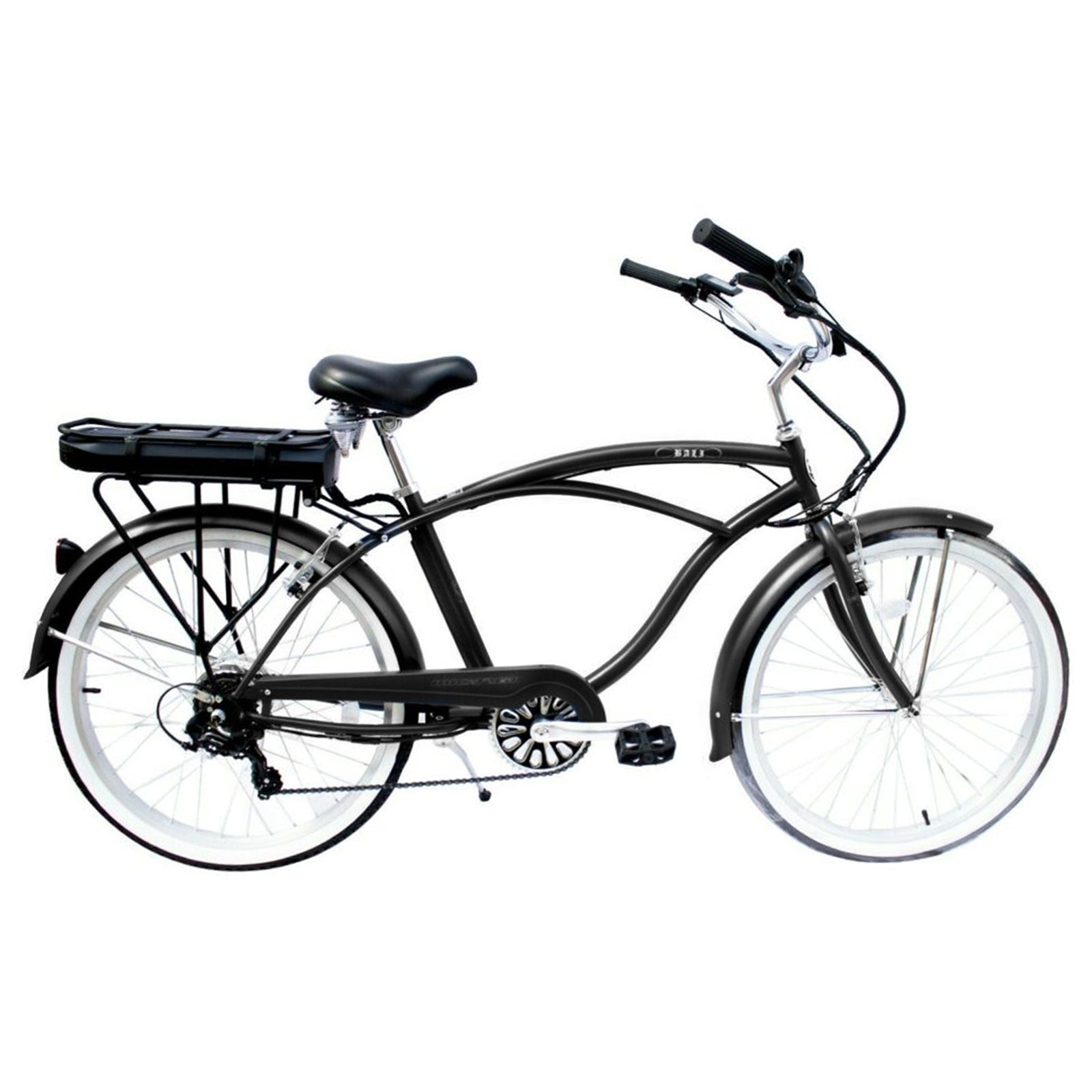 Tracer Bikes | Micargi Bali Electric Beach Cruiser, 7-Speed Pedal Assist, 350W Motor, Samsung Battery |  Chico USA, Inc. 