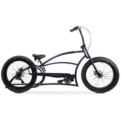 Tracer Bikes | Micargi Bombita XLE 7/GT7 Chopper Cruiser Bike, 26" Stretch Beach Cruiser, 7-Speed |  Chico USA, Inc. 