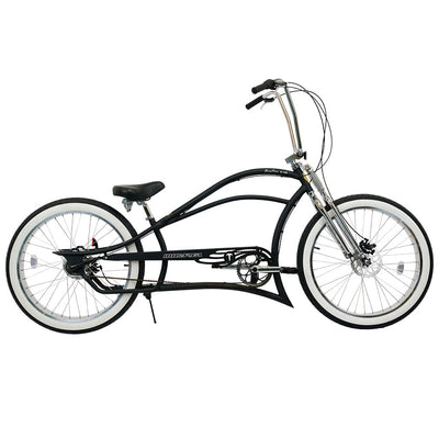 Tracer Bikes | Micargi Boston 3i DS Stretch Cruiser Bicycle, 26" Chopper Frame, 3-Speed Internal Hub |  Chico USA, Inc. 