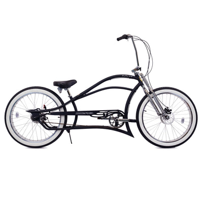 Tracer Bikes | Micargi Boston 3i DS Stretch Cruiser Bicycle, 26" Chopper Frame, 3-Speed Internal Hub |  Chico USA, Inc. 