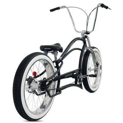 Tracer Bikes | Micargi Boston 3i DS Stretch Cruiser Bicycle, 26" Chopper Frame, 3-Speed Internal Hub |  Chico USA, Inc. 