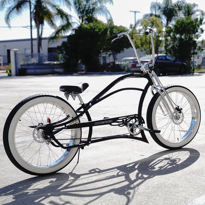 Tracer Bikes | Micargi Boston 3i DS Stretch Cruiser Bicycle, 26" Chopper Frame, 3-Speed Internal Hub |  Chico USA, Inc. 