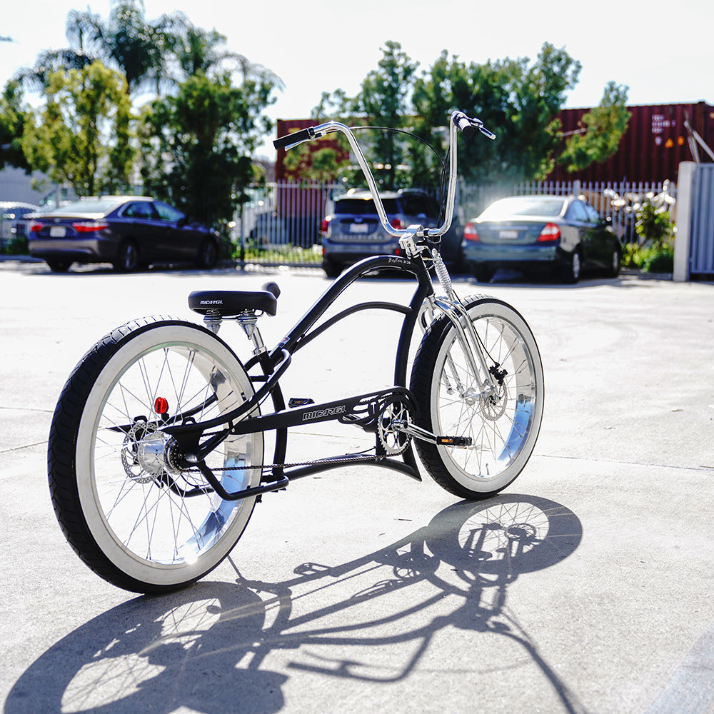 Tracer Bikes | Micargi Boston 3i DS Stretch Cruiser Bicycle, 26" Chopper Frame, 3-Speed Internal Hub |  Chico USA, Inc. 