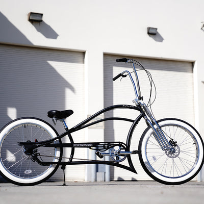 Tracer Bikes | Micargi Boston 3i DS Stretch Cruiser Bicycle, 26" Chopper Frame, 3-Speed Internal Hub |  Chico USA, Inc. 