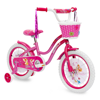 Tracer Bikes | Micargi Ellie Kids Bike, Boys and Girls Freestyle Bicycle, 16" with Training Wheels, 20" with Kickstand |  Chico USA, Inc. 