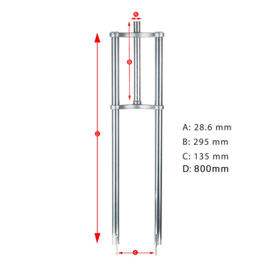 Tracer Bikes | Micargi FK-TP80305135D8 Triple Tree Fork for 4.0 Tire with Disc Brake Compatibility |  Chico USA, Inc. 