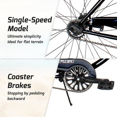 Tracer Bikes | Micargi Luxe GT 26" Beach Cruiser Bike, 7-Speed |  Chico USA, Inc. 