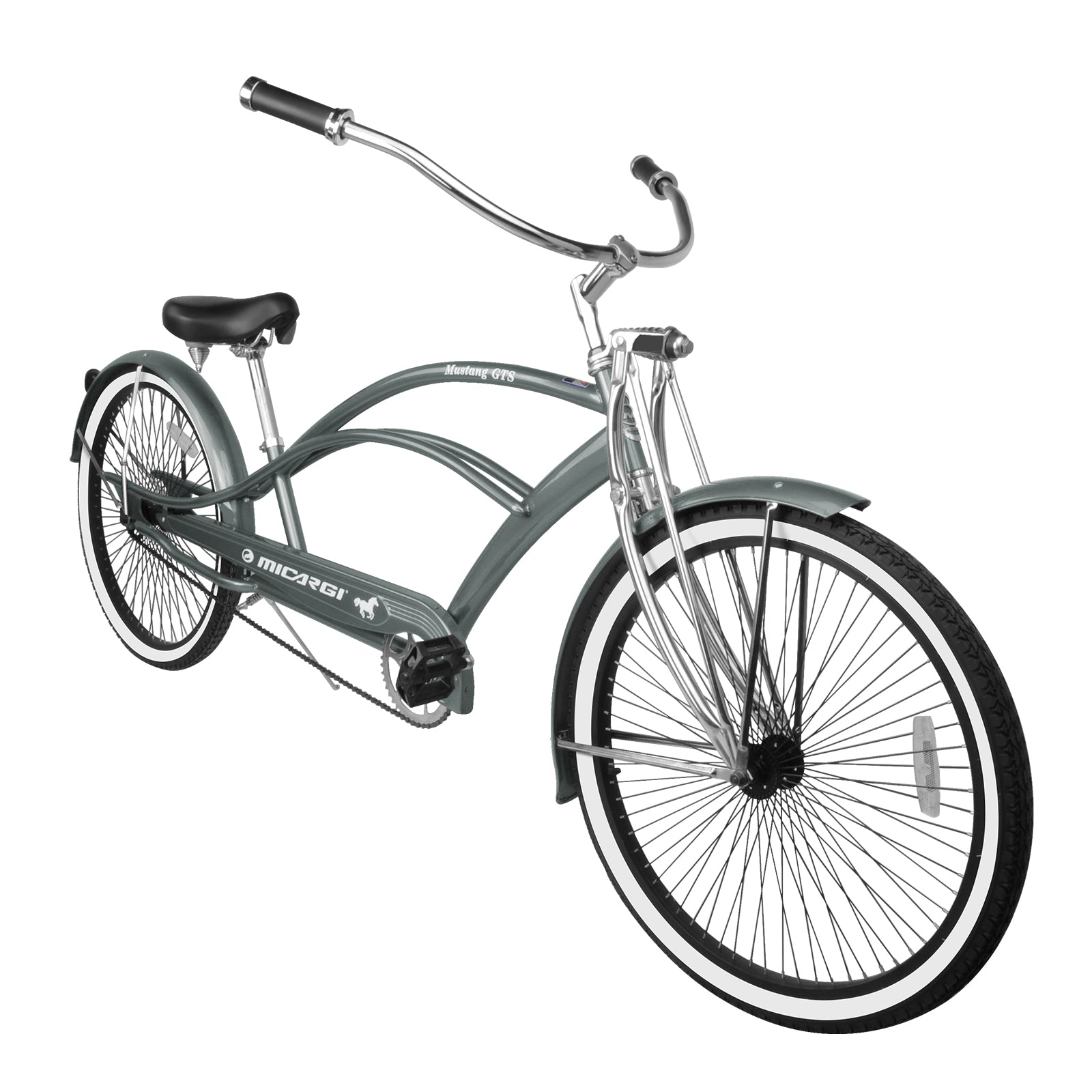 Tracer Bikes | Micargi Mustang GTS Cruiser Bike in Matte Black with Shimano Nexus 3-Speed |  Chico USA, Inc. 
