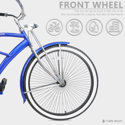 Tracer Bikes | Micargi Mustang GTS Cruiser Bike in Matte Black with Shimano Nexus 3-Speed |  Chico USA, Inc. 