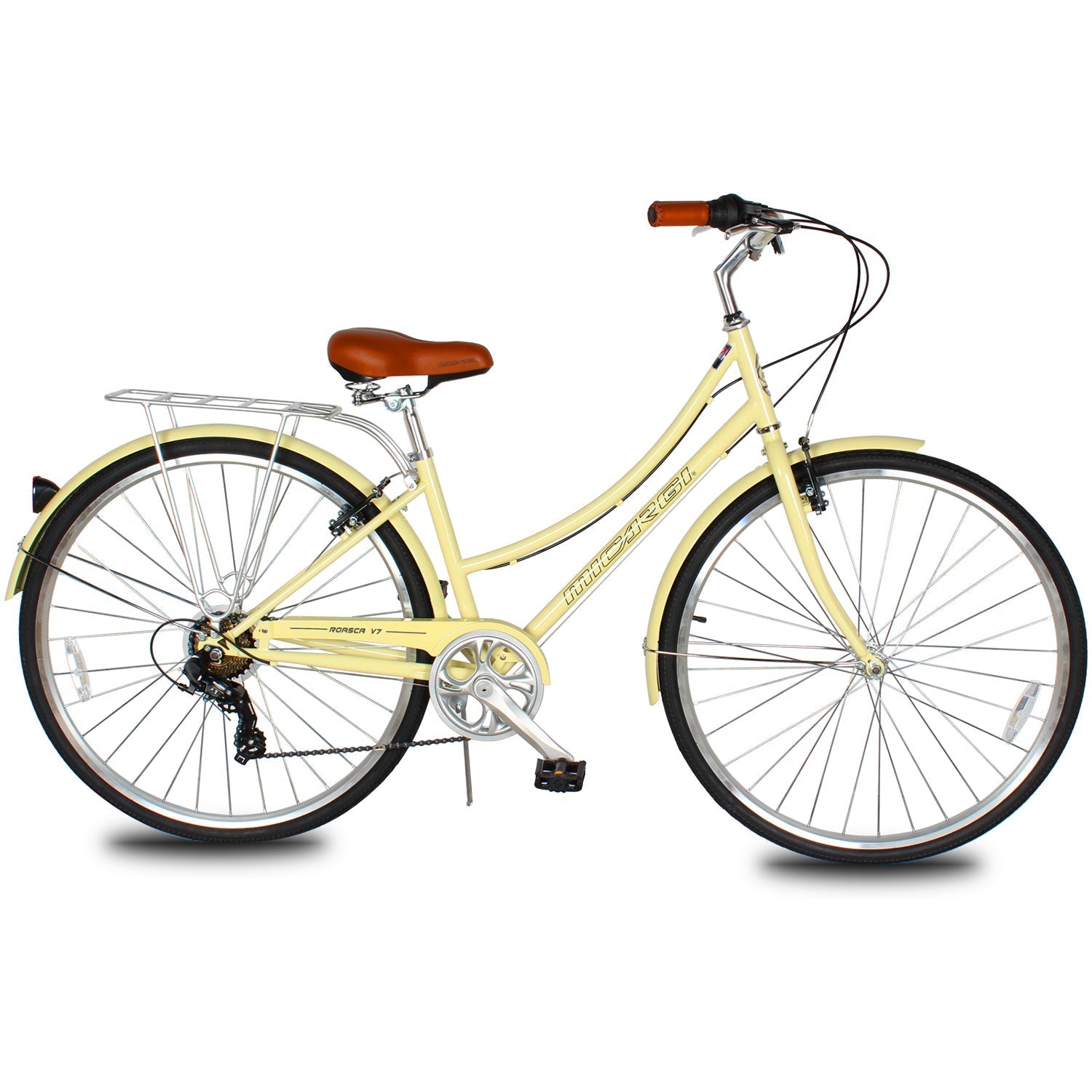 Tracer Bikes | Micargi Roasca Step Through 700C Hybrid City Bike 7-Speed |  Chico USA, Inc. 