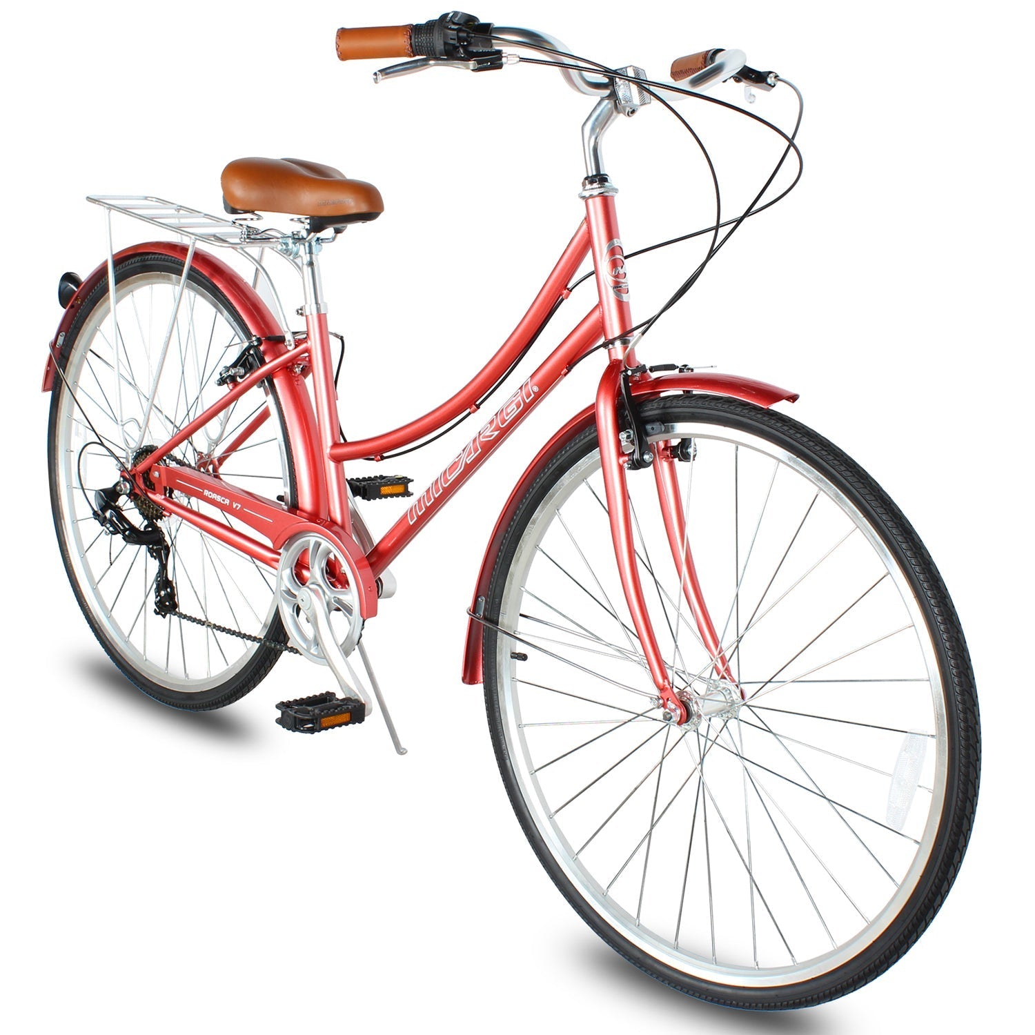 Tracer Bikes | Micargi Roasca Step Through 700C Hybrid City Bike 7-Speed |  Chico USA, Inc. 