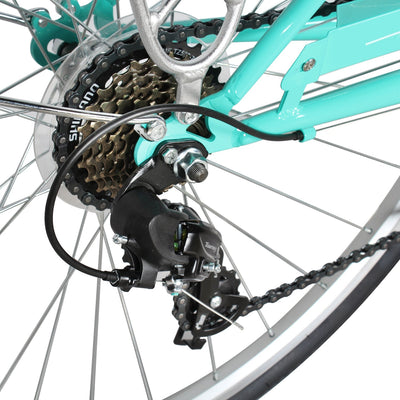 Tracer Bikes | Micargi Roasca Step Through 700C Hybrid City Bike 7-Speed |  Chico USA, Inc. 