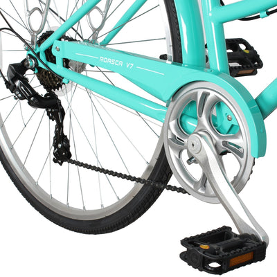 Tracer Bikes | Micargi Roasca Step Through 700C Hybrid City Bike 7-Speed |  Chico USA, Inc. 