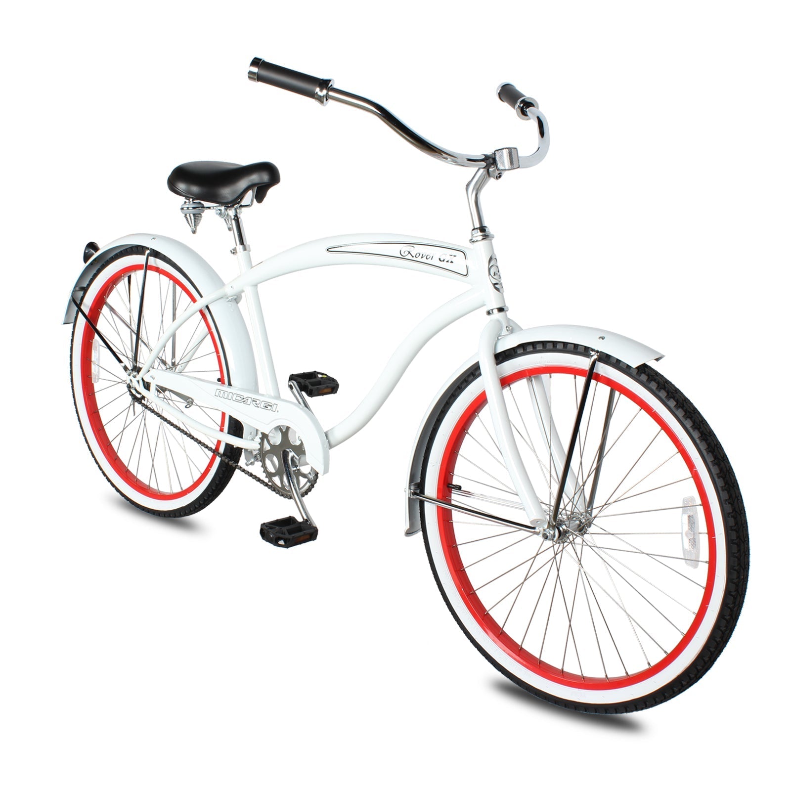 Tracer Bikes | Micargi Rover Lightweight Beach Cruiser Bike for Men - Single-Speed Hybrid for Adults |  Chico USA, Inc. 