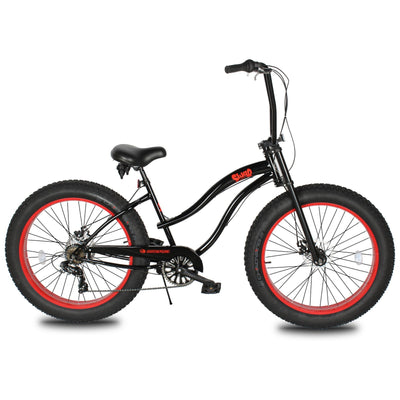 Tracer Bikes | Micargi Slugo SS 26" Beach Cruiser Bike with Shimano 7-Speed Disc Brakes and FAT Tires |  Chico USA, Inc. 