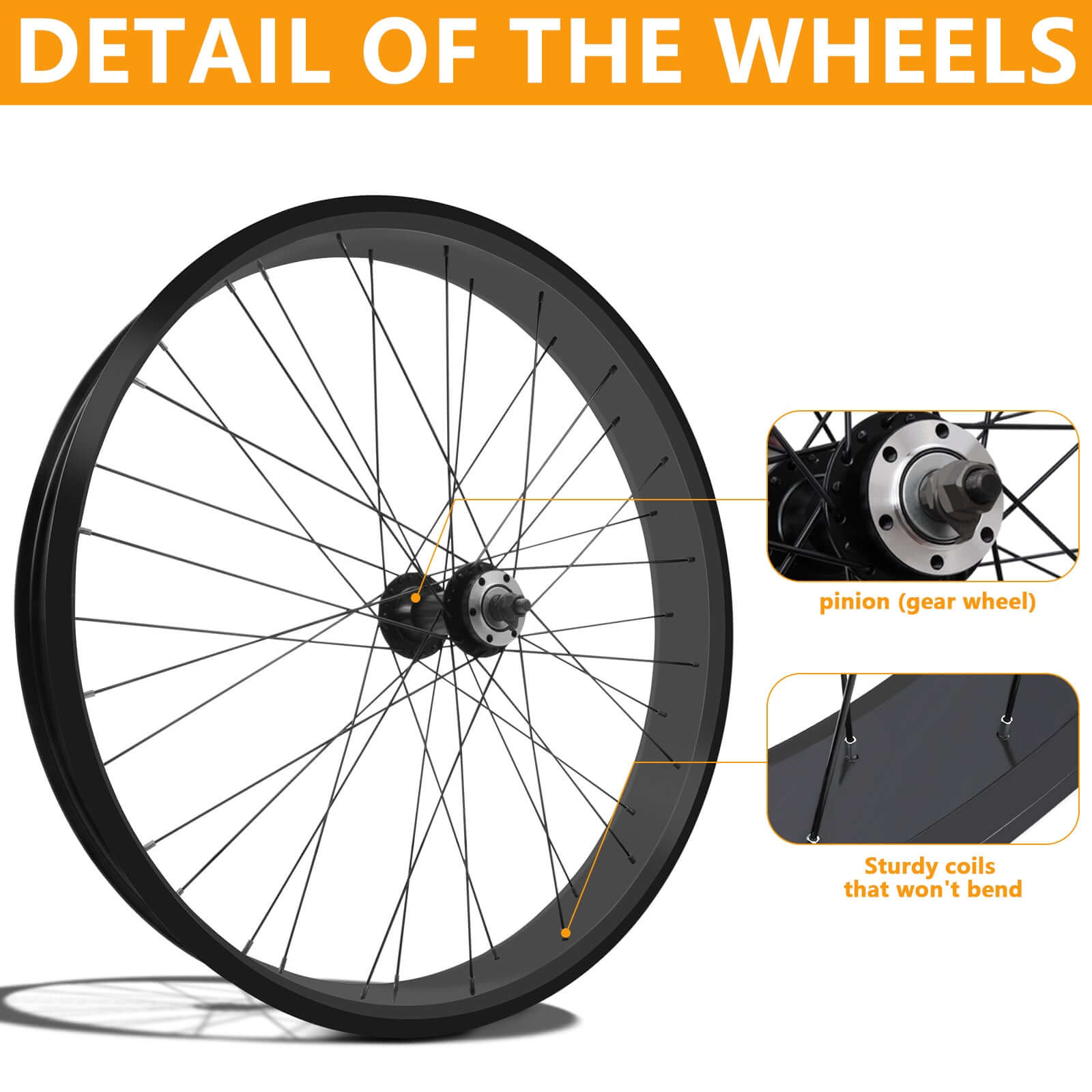 Tracer Bikes | Micargi WH-T952636D7 26"x3" Alloy Fat Rims Wheel Set for 26"x3.0, 4.0 Tire, 7-Speed |  Chico USA, Inc. 