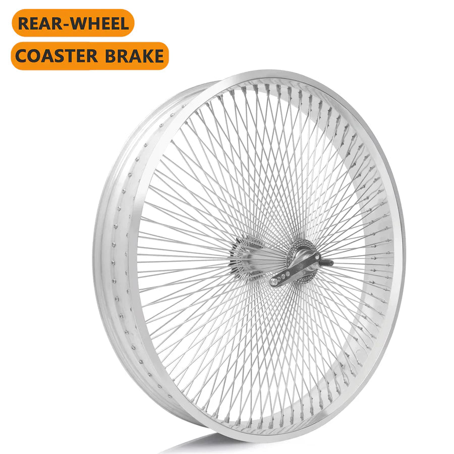 Tracer Bikes | Micargi WH-TR7529140 29"X4" Aluminum Polish Fat Rims Wheel Set with KT Coaster Brake or Disc Brake |  Chico USA, Inc. 
